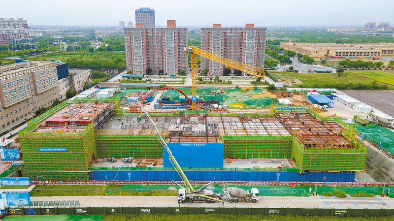 渭南市公共卫生中心建设项目施工现场